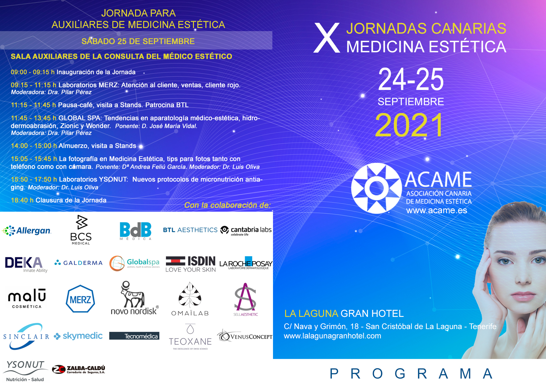 PROGRAMA de las X Jornadas Canarias de Medicina Estética